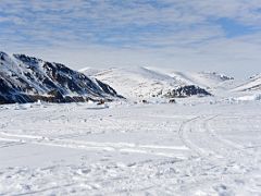 06A Ski-Doos Lead Qamutiik Sleds To Look For Polar Bears With Bylot Island On Day 4 Of Floe Edge Adventure Nunavut Canada
